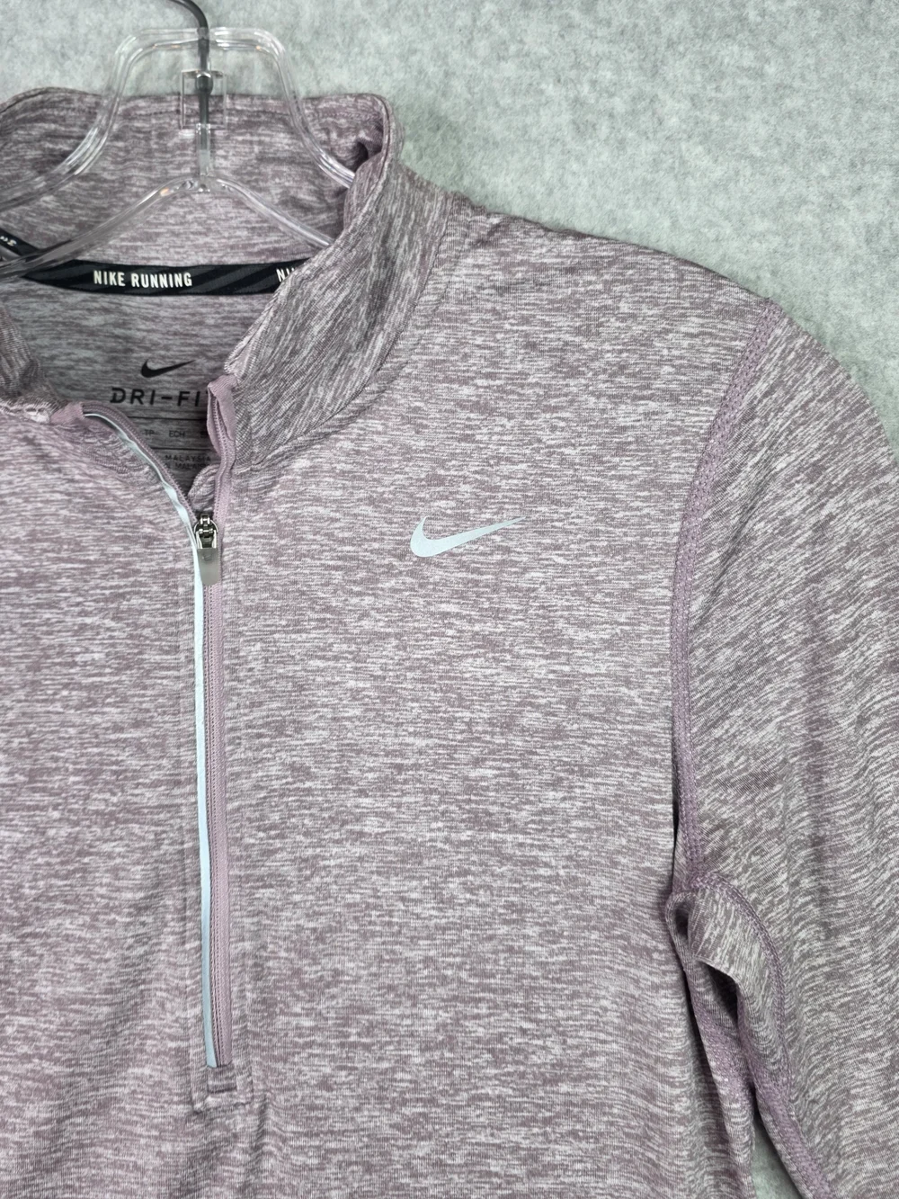 Nike Women's Heathered Lavender Quarter-Zip Pullover